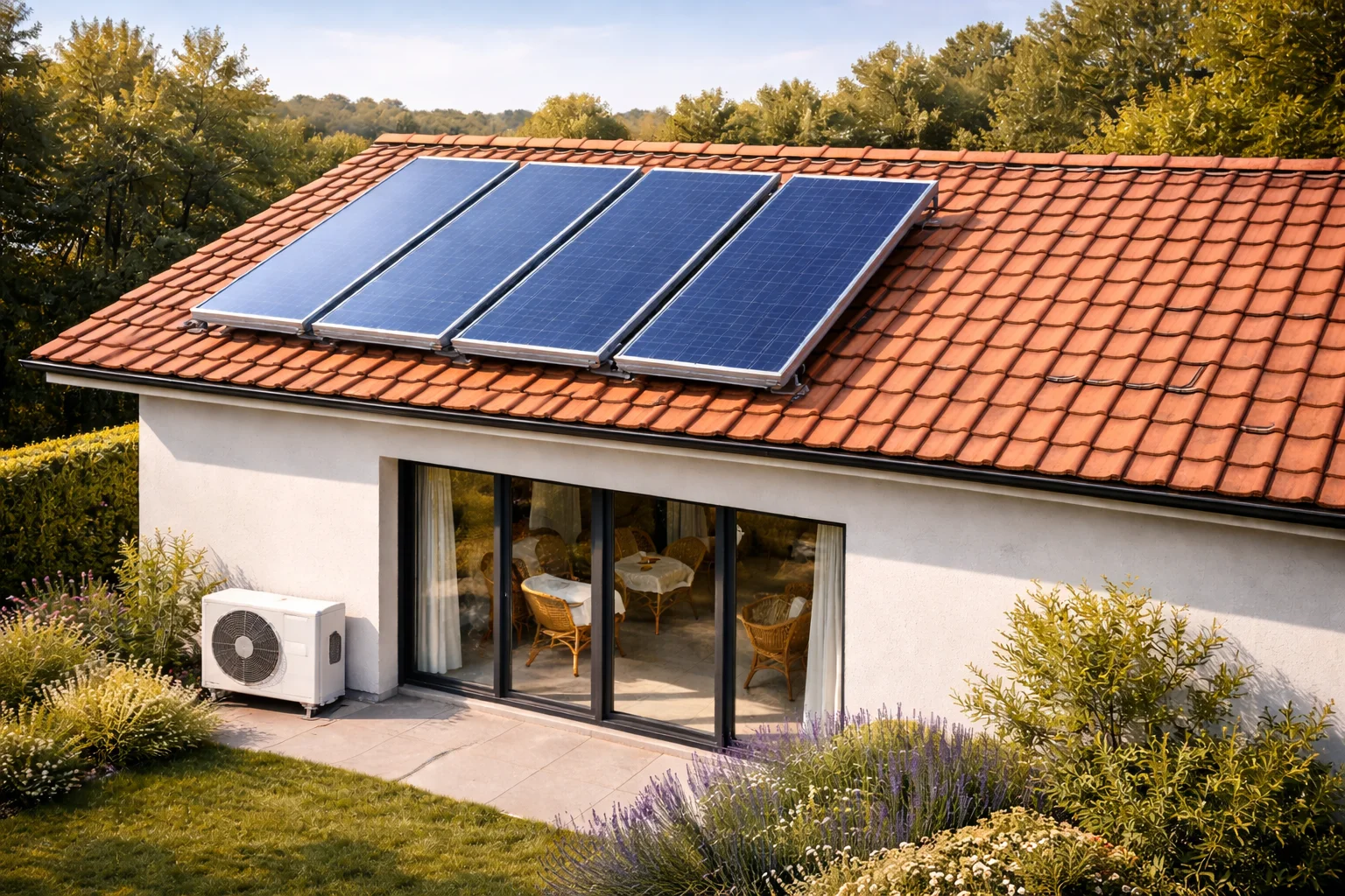 Système solaire combiné avec PAC Air/Eau